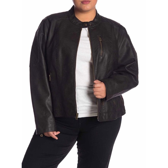 Levi's Jackets & Blazers - Levi’s faux leather motor jacket plus size